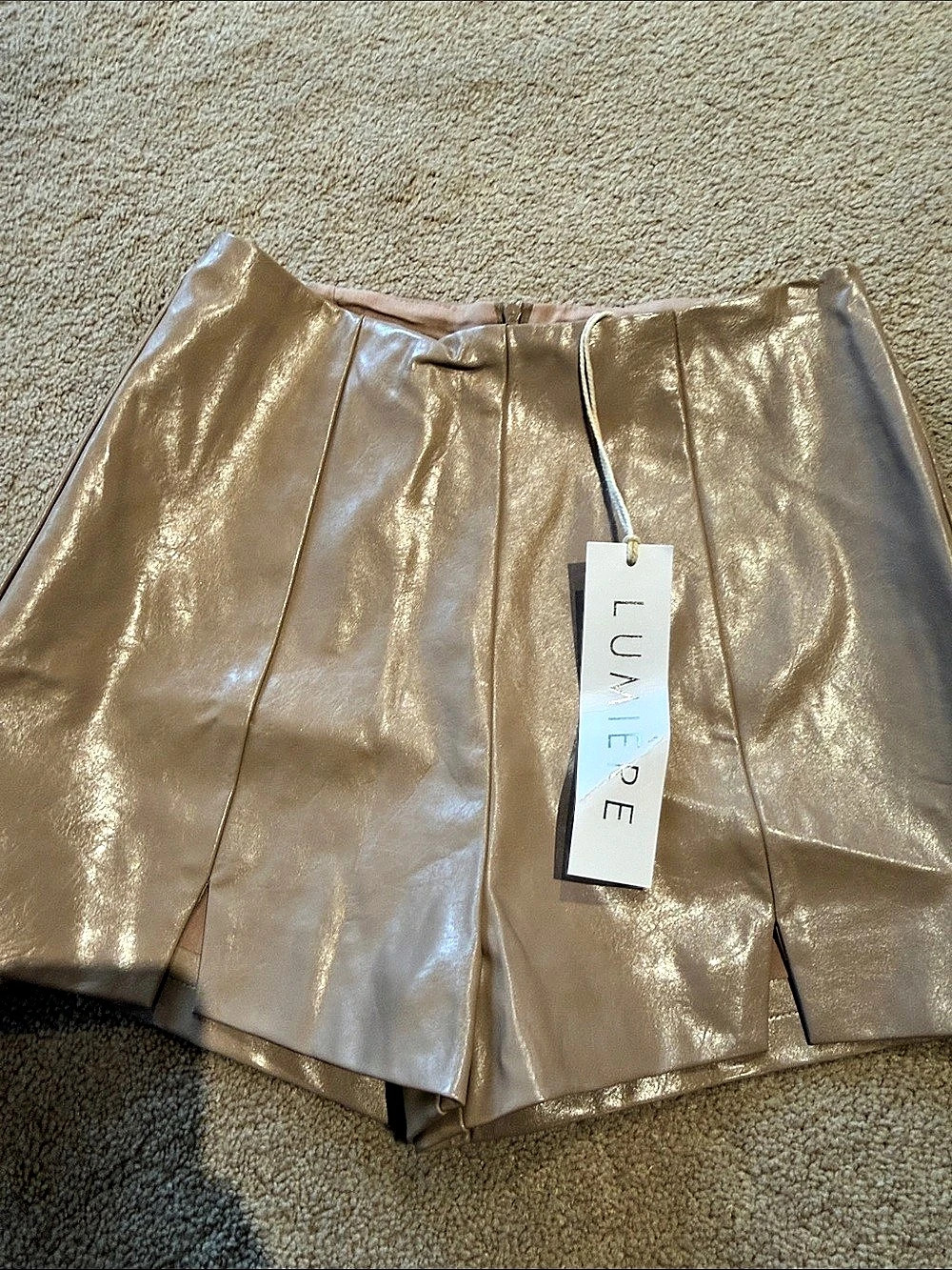 Lumiere tan High Waist Shorts in  Size Small NWT